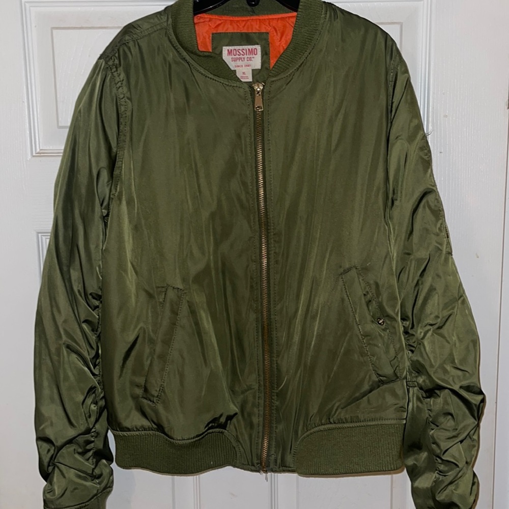 Green bomber jacket